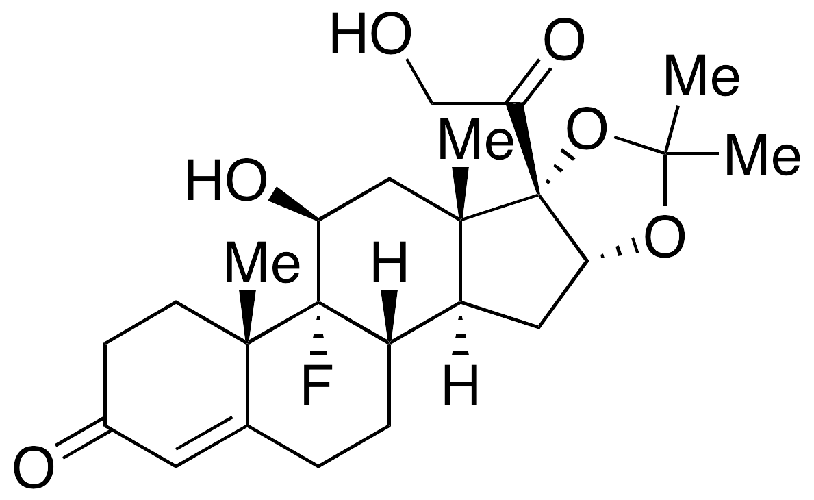 [1524-86-3] 9-氟-16α，17-（異丙基二烯二氧基）皮質酮