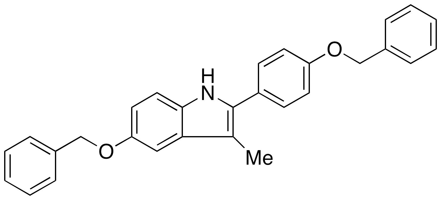 [198479-63-9] 3-甲基-5-（苯基甲氧基）-2- [4-（苯基甲氧基）苯基] -1H-吲哚