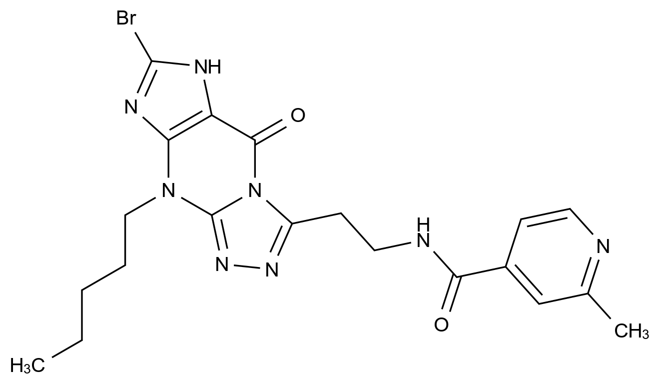 1000166-63-1_N-[2-(7-溴-5-氧代-9-戊基-6,9-二氫-5H-[1,2,4]噻唑并[4,3-a]嘌呤-3-基)-乙基]-2-甲基-異煙酰胺